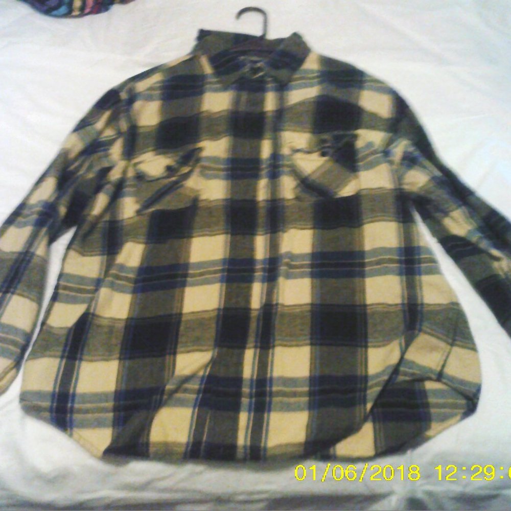 Blue Black and Yellow Flannel